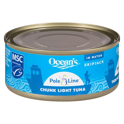 Ocean's Pole & Line Chunk Light Tuna in Water - 170g