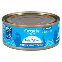 Ocean's Pole & Line Chunk Light Tuna in Water - 170g