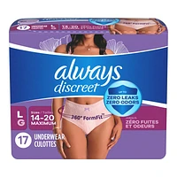 Always Discreet Underwear Maximum - Large - 17's