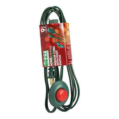 Globe Outlet with Foot Switch - 3m - Green