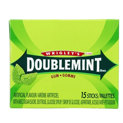 Wrigley's Doublemint Gum - 15 Sticks