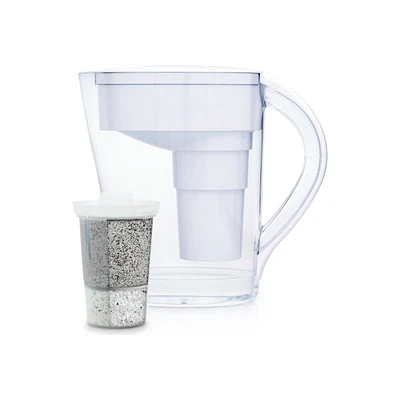 Santevia MINA Alkaline Water Pitcher with Chlorine and Lead Filtration - White - 2L/9 Cup