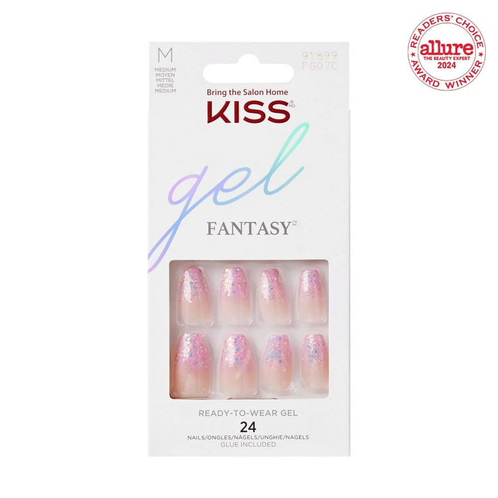Kiss gel FANTASY False Nails Kit - Medium - Coffin - Winter Sparks - 28's