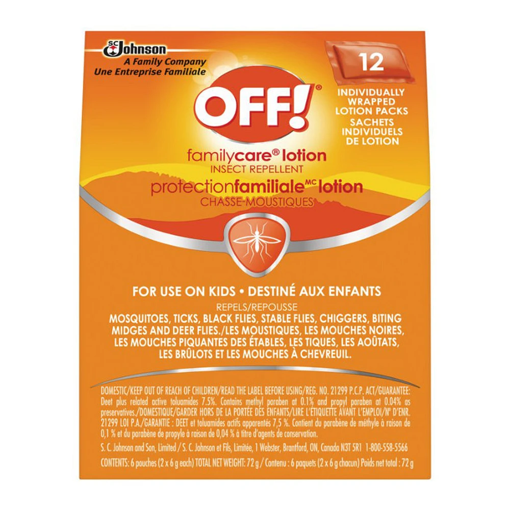 Off Familycare Lotion Pouch - 12s