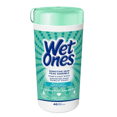Wet Ones Sensitive Skin Moist Wipes - 40s