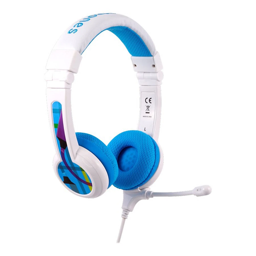 Onanoff BuddyPhones StudyBuddy On-Ear Headset - Blue - ONOBPSBBLUE01