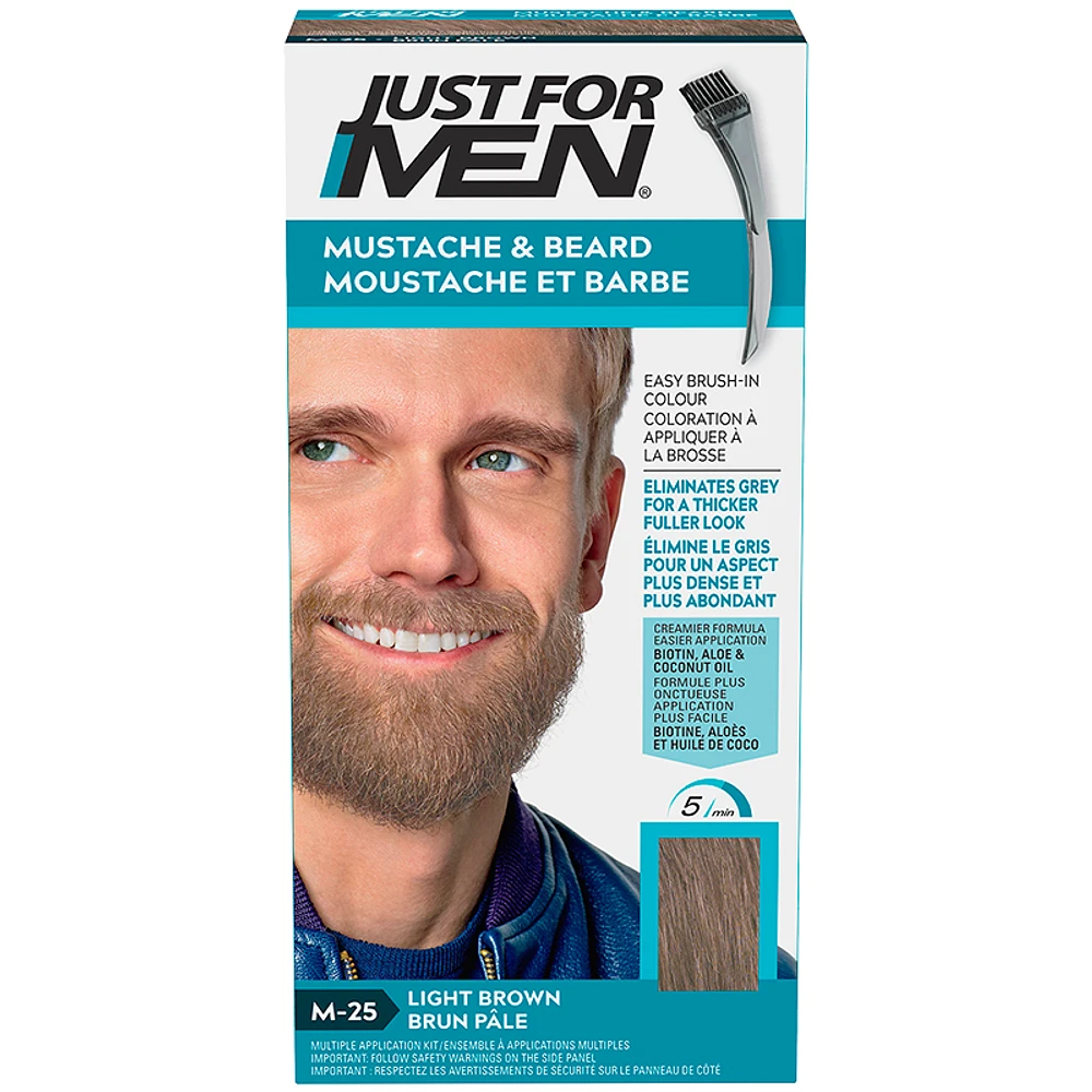 Just for Men Mustache and Beard Facial Hair Colouring - Light Brown