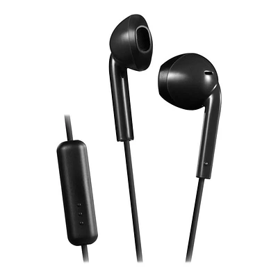 JVC Earbud With Mic and Remote - Black - HA-F17M-B