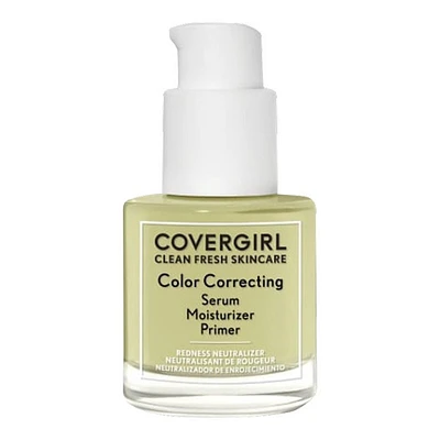 COVERGIRL Clean Fresh Skincare Color Correcting Serum Moisturizing Primer - Redness Neutralizer - Fair Skin Tones - 100