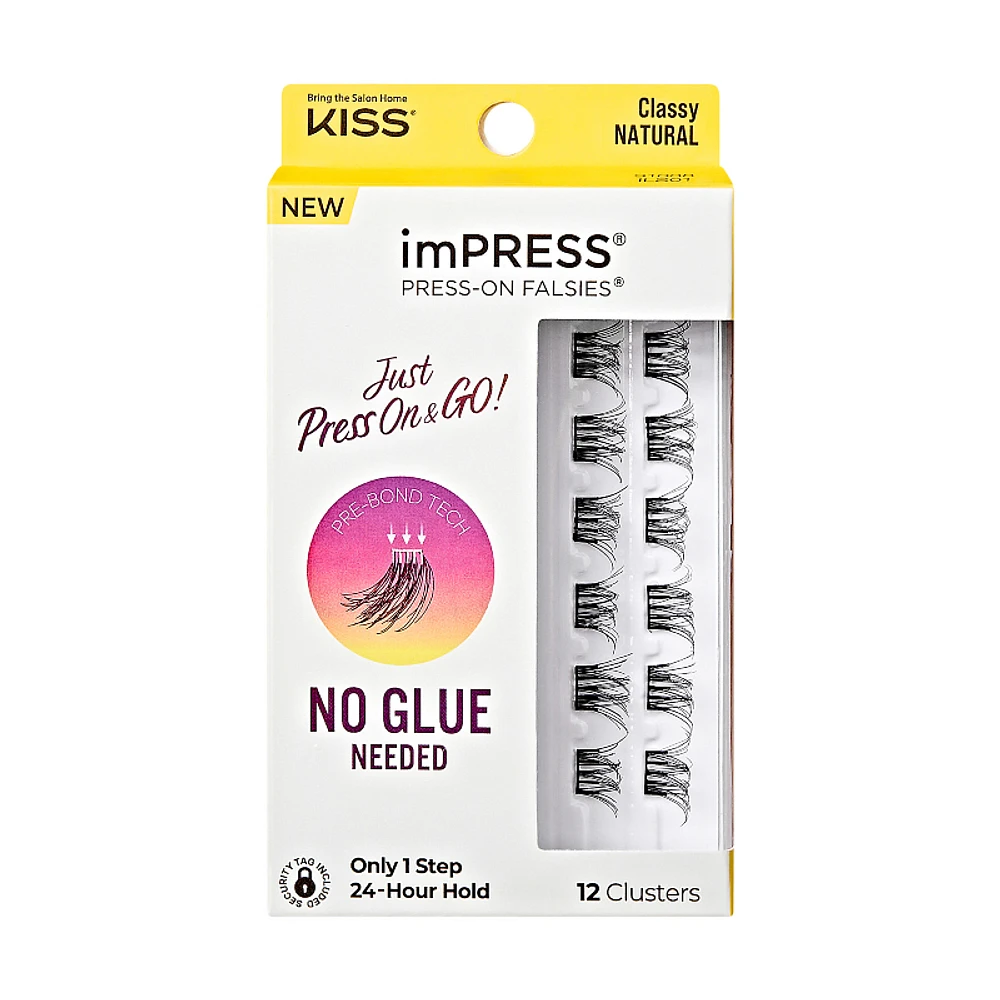 Kiss ImPRESS Just Press-on & Go! Falsies Eyelash Extensions Kit - 09 Edgy Wispy - 12s