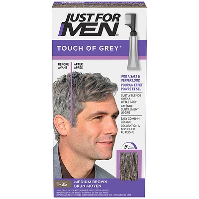 Just for Men Touch of Grey for a Salt and Pepper Look - Medium Brown