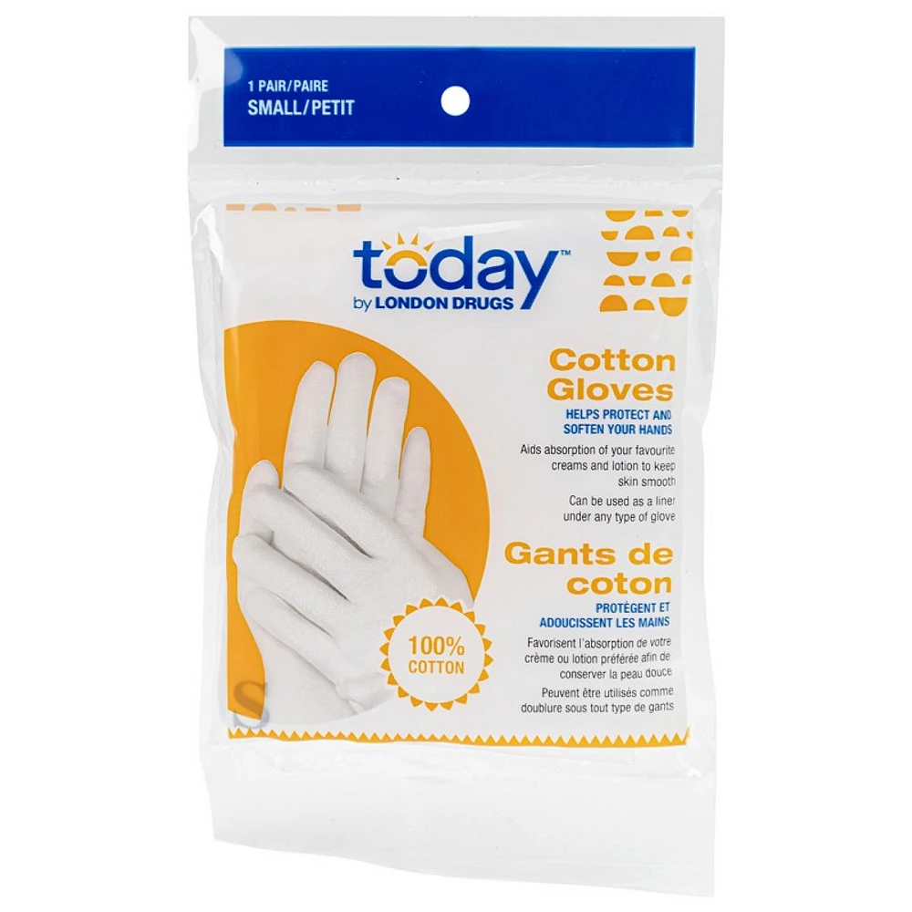 Today by London Drugs Cotton Gloves - Small