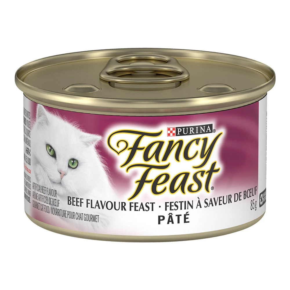 Fancy Feast Wet Cat Food - Pate Beef Flavour Feast - 85g