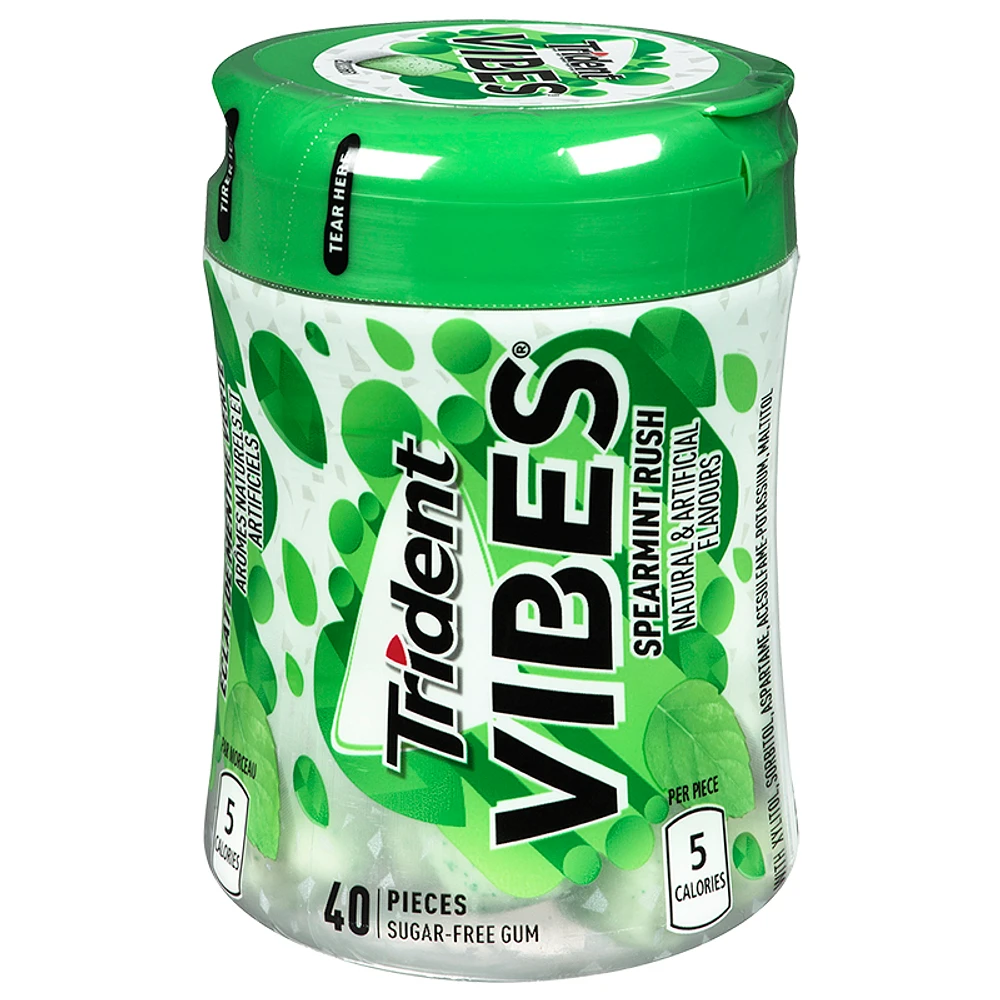 Trident Vibes Gum - Spearmint Rush - 40 pieces