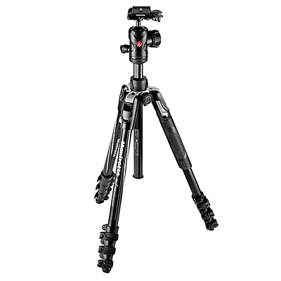 Manfrotto BeFree Advanced Aluminum 4-Section Lever Leg Ball Head Kit - Black - MKBFRLA4BK-BH