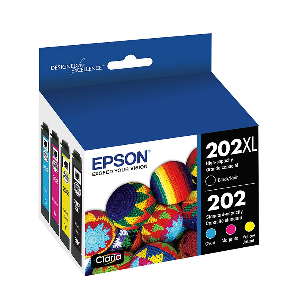 Epson 202XL/202 Claria Ink - CMYK - 4 Pack - T202XL-BCS