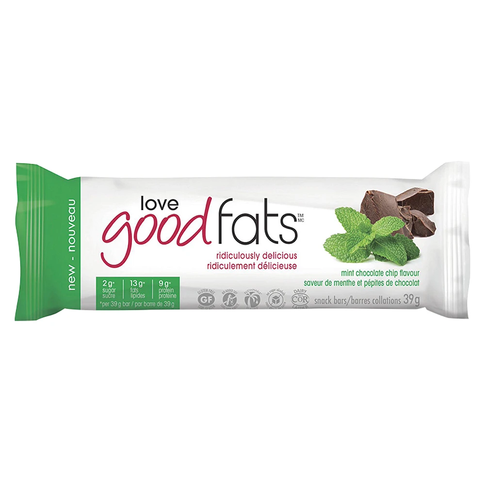 Love Good Fats Snack Bar - Mint Chocolate Chip - 39g