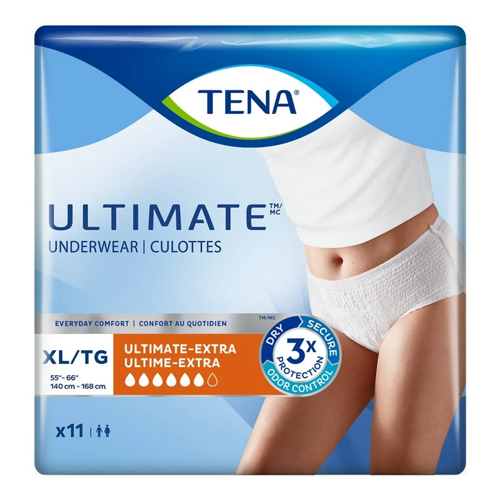 TENA Unisex Ultimate-Extra Underwear - XL - 11s