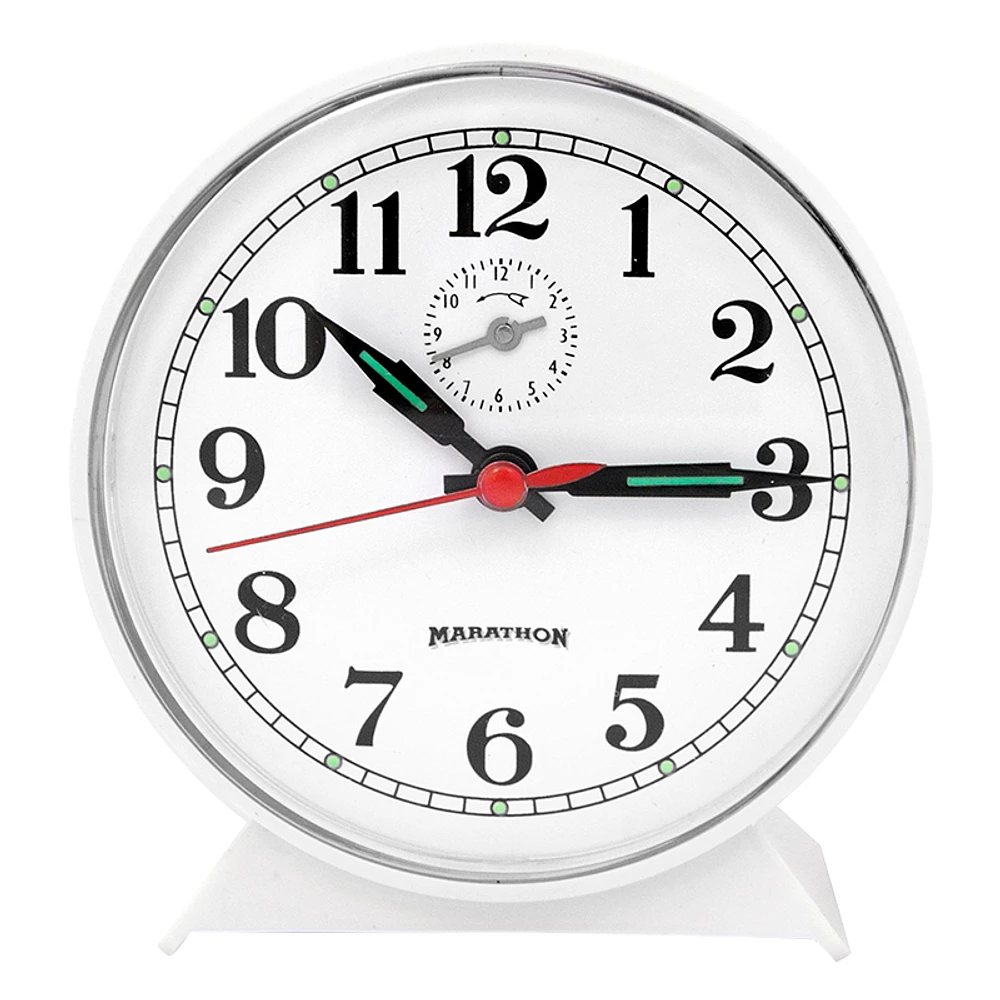 Marathon Mechanical Clock - White - CL034001WH
