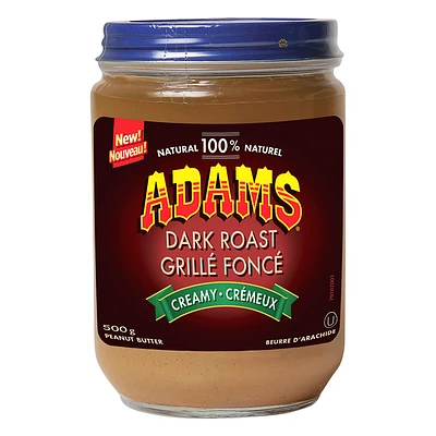 Adams Dark Roast Peanut Butter - Creamy - 500g