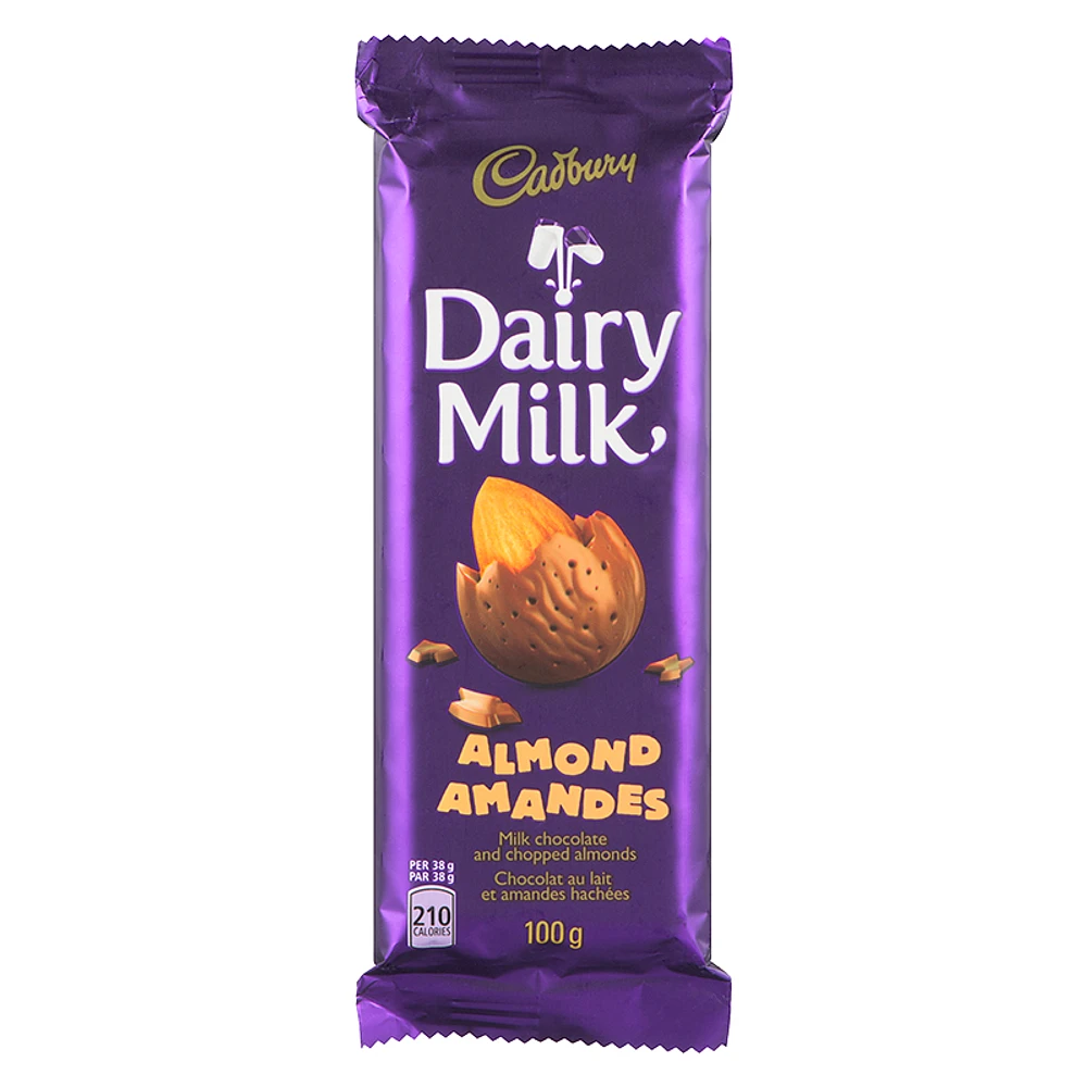 Cadbury Dairy Milk Chocolate Bar - Almond - 100g