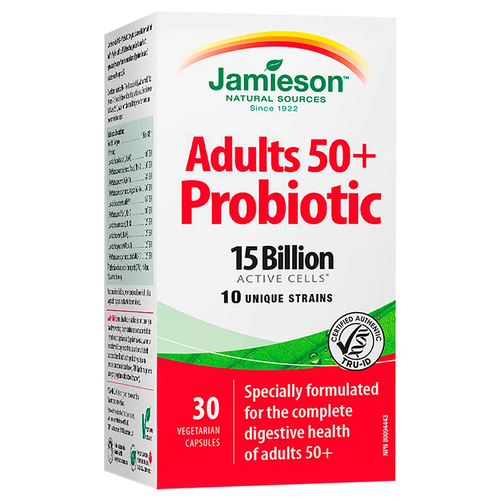 Jamieson Adult 50+ Probiotic Complex - 15 Billion Active Cells - 30s