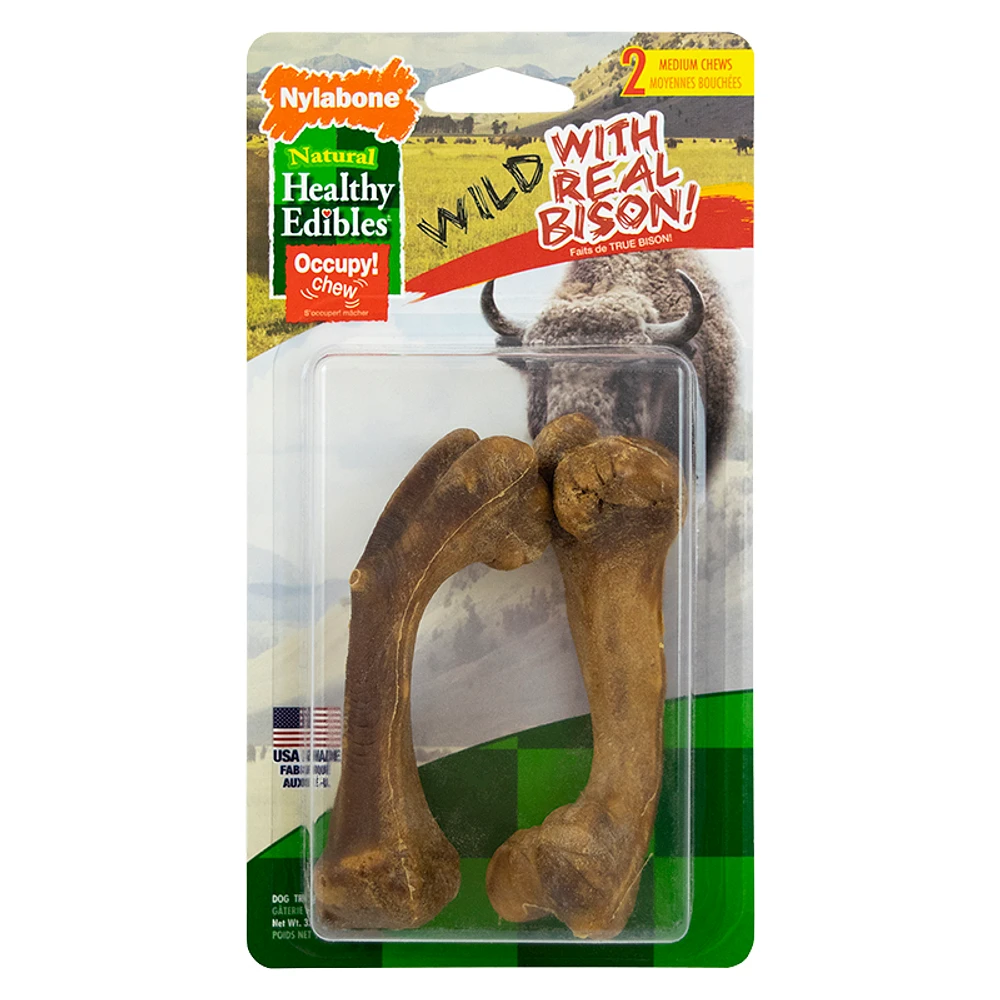 Nylabone Edibles - Wild Bison - 2 pack