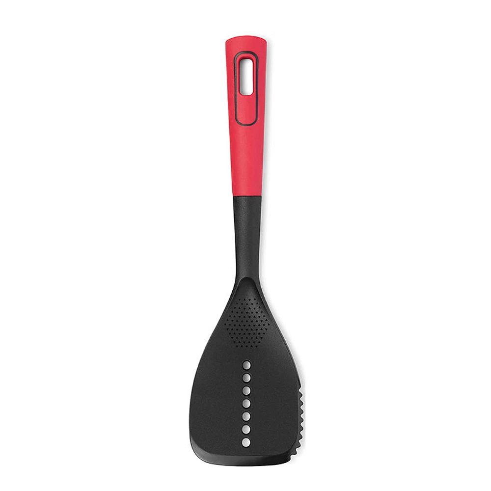 Starfrit Nylon Slotted Turner - Integrated Grater - Red/Black