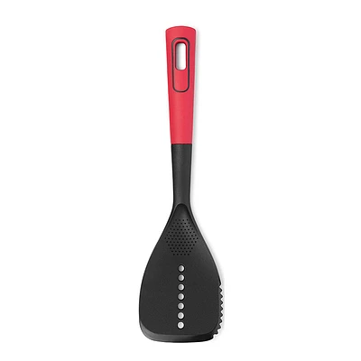 Starfrit Nylon Slotted Turner - Integrated Grater - Red/Black