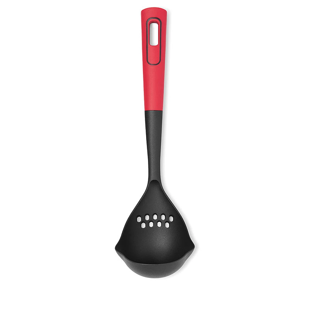 Starfrit Nylon Ladle - Integrated Skimmer - Red/Black