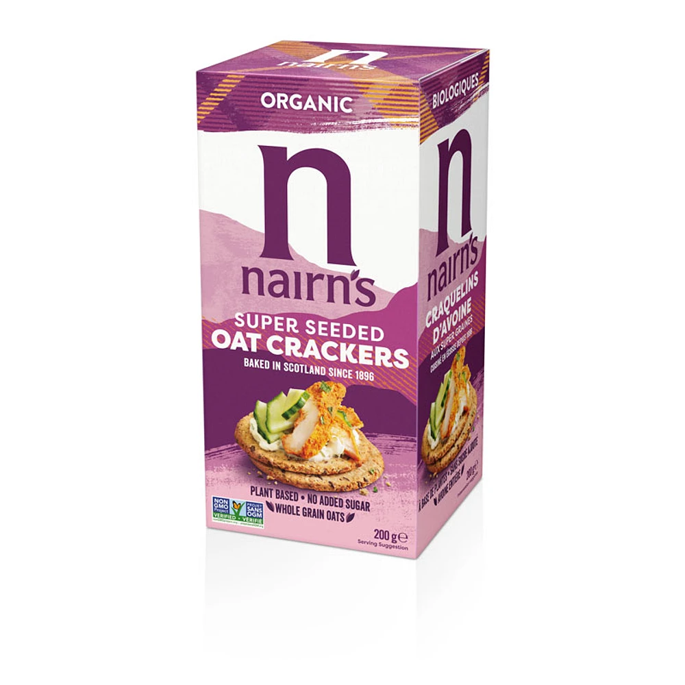 Nairns Organic Oat Crackers - Super Seed - 200g