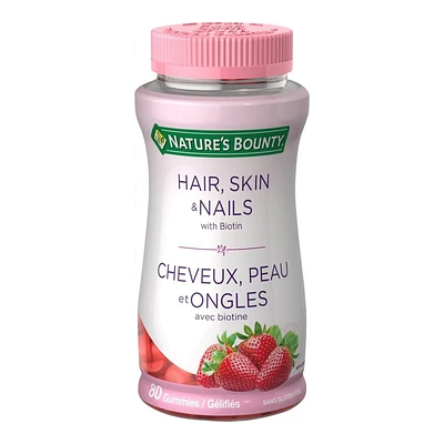 Nature's Bounty Hair, Skin & Nails Multivitamin Gummies - 80's