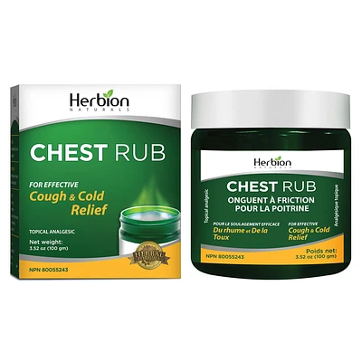 Herbion Naturals Chest Rub â€“ Cough, Nasal, Chest Congestion â€“ 100g