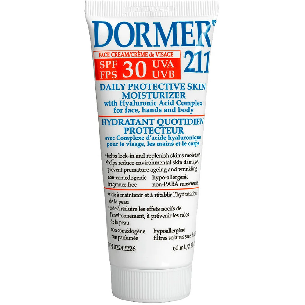 Dormer 211 Daily Protective Skin Moisturizer - SPF 30 - 60ml