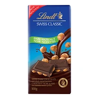 Lindt Swiss Classic Dark Chocolate Bar - Dark Hazelnut - 100g