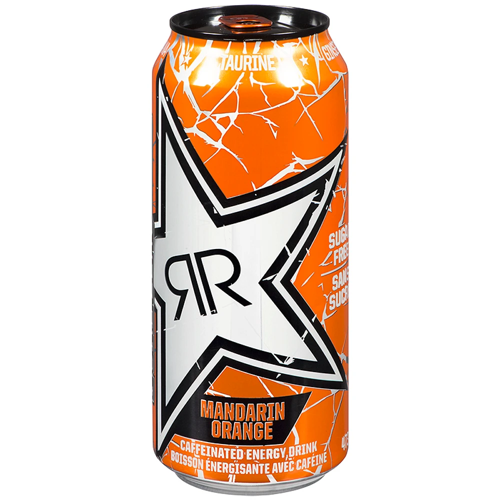 Rockstar Caffeinated Energy Drink - Mandarin Orange - 473ml