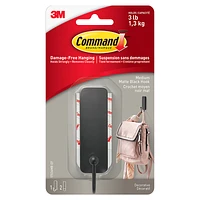 3M Command Hook - Matte Black - Single