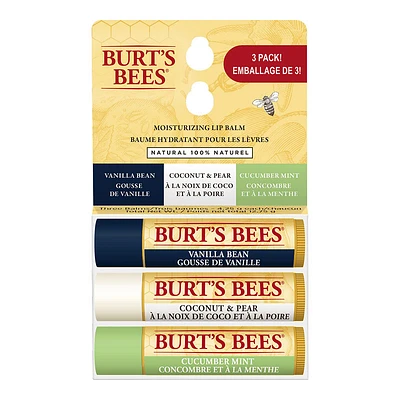 Burt's Bees Moisturizing Lip Balm - 3 x 4.25g