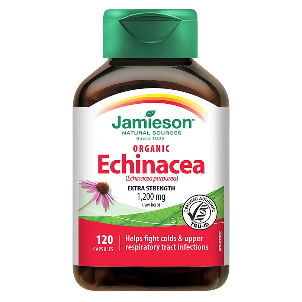 Jamieson High Potency Organic Echinacea (echinacea purpurea) 1,200 mg - 120's