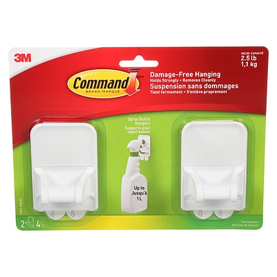 3M Command Spray Bottle Hanger - White - 2 pack