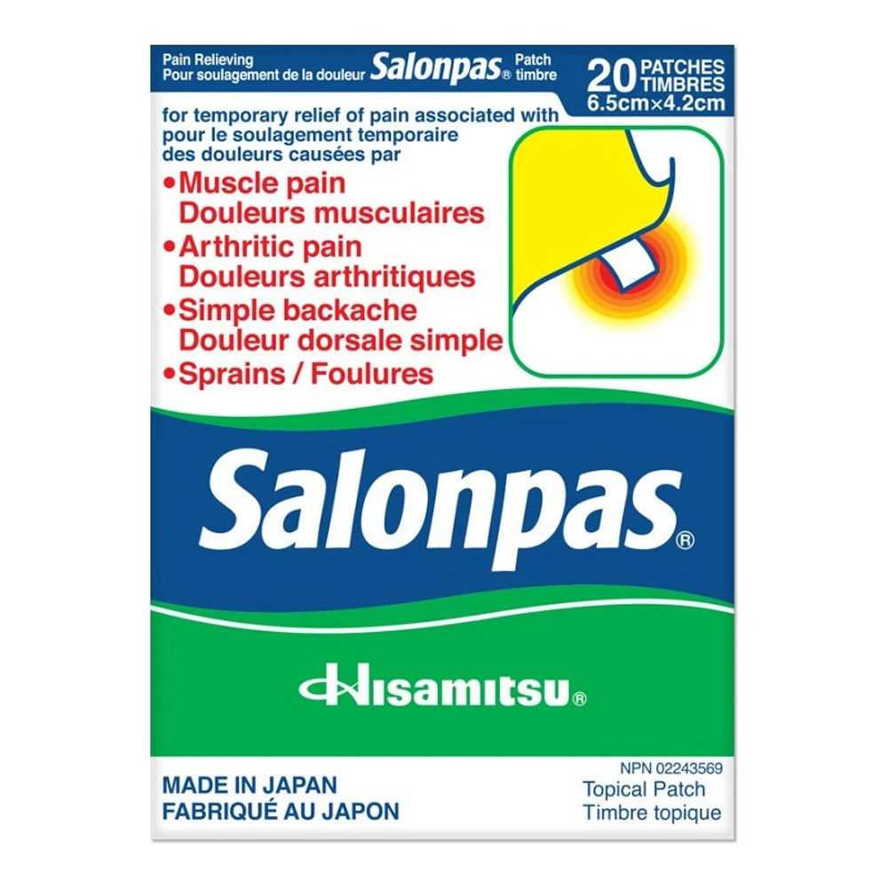 SalonPas Pain Relief Patch - 4.2 x 6.5 cm - 20s