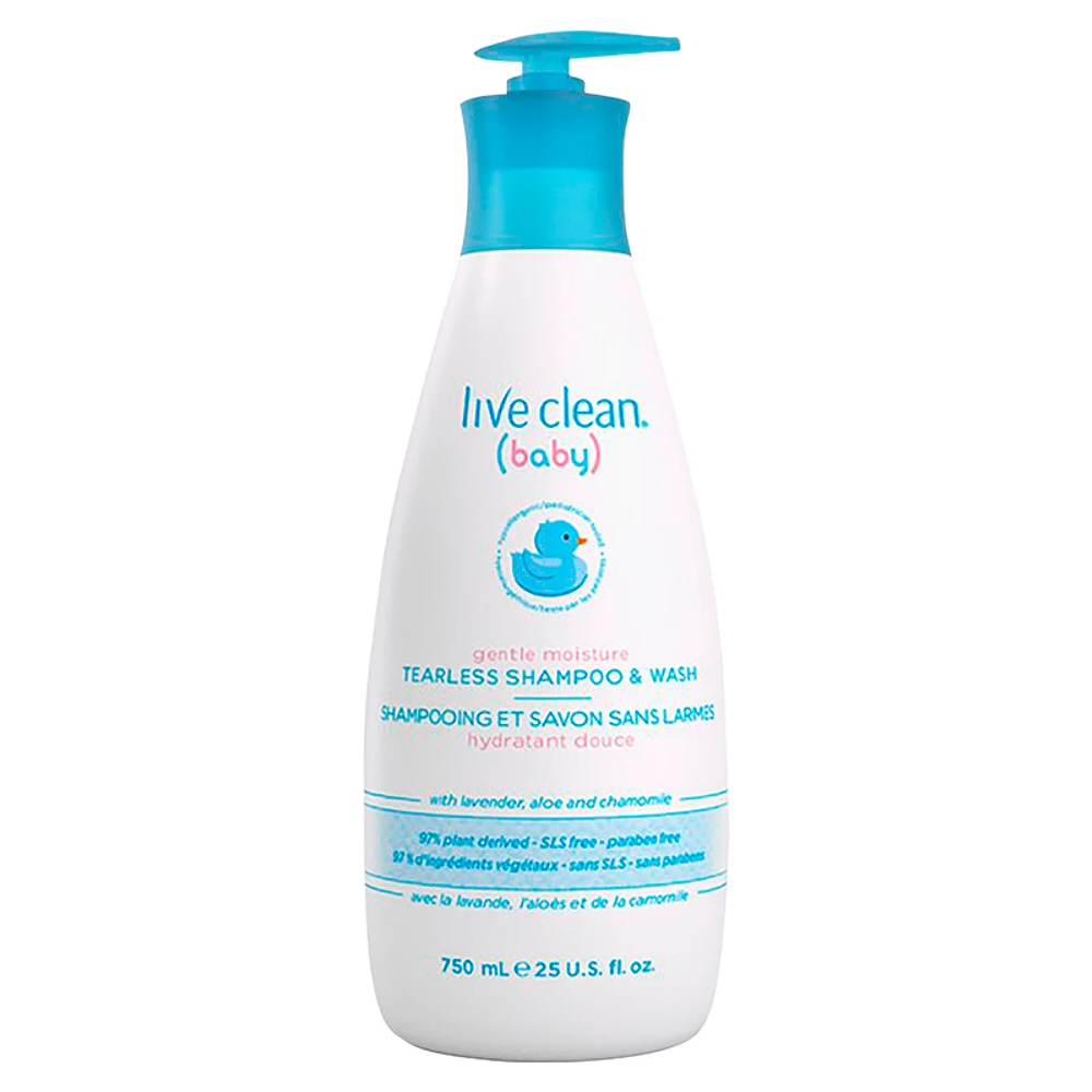 Live Clean Baby Tearless Shampoo & Wash - 750ml