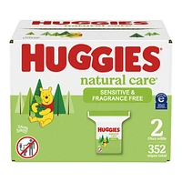 Huggies Natural Care Sensitive Baby Wipes Refills - Unscented - 2pk/352 Wipes