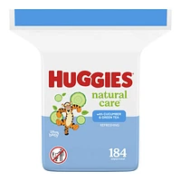 Huggies Natural Care Refreshing Baby Wipes - Cucumber and Green Tea - 184 Wipes