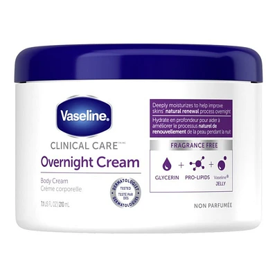 Vaseline Clinical Care Extremely Dry Skin Rescue Overnight Cream - 210ml