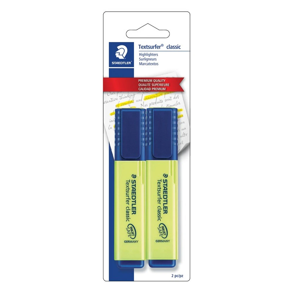 Staedtler Textsurfer Classic Highlighter - Yellow - 2s