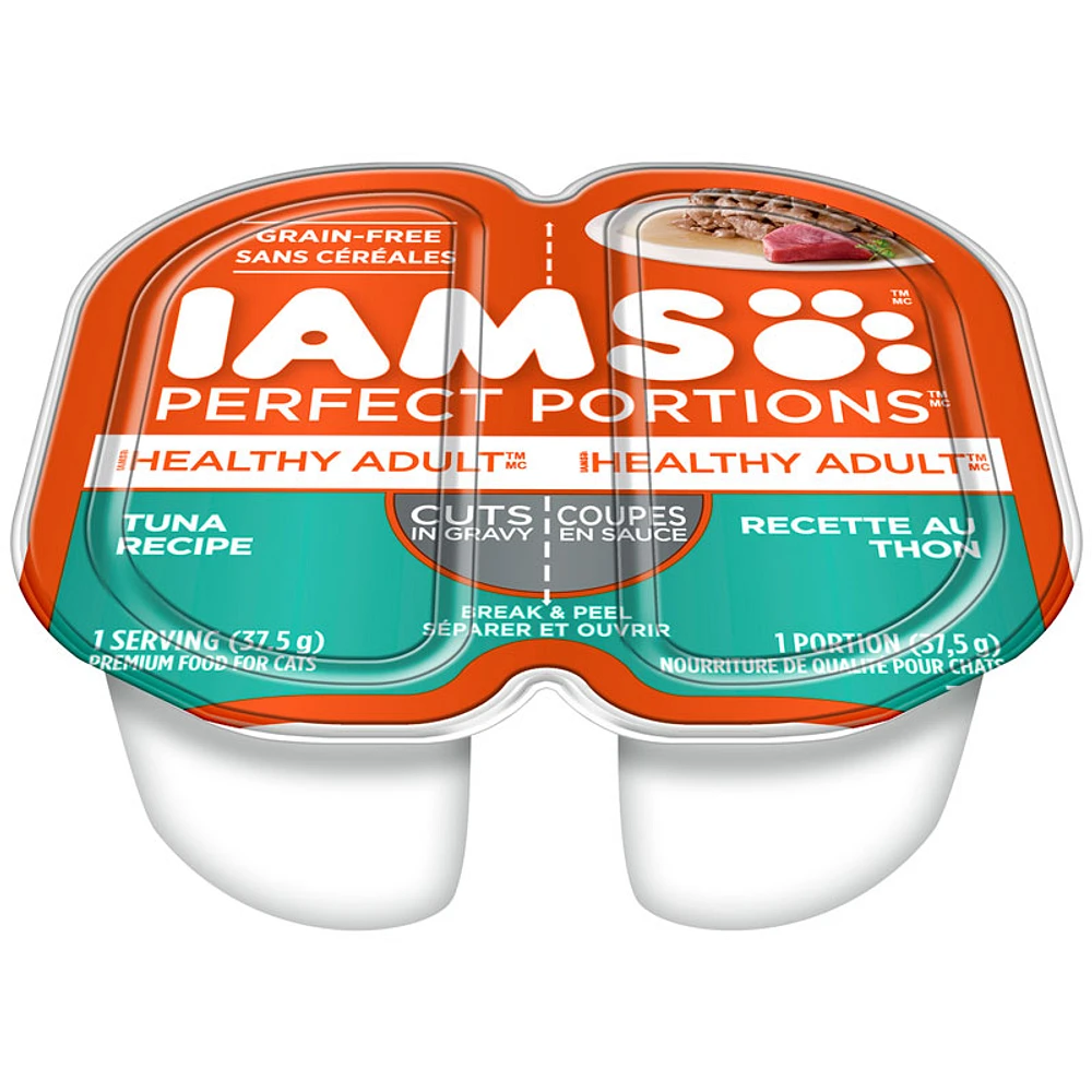 Iams Perfect Portions Healthy Adults  - Tuna - 2 x 37.5g