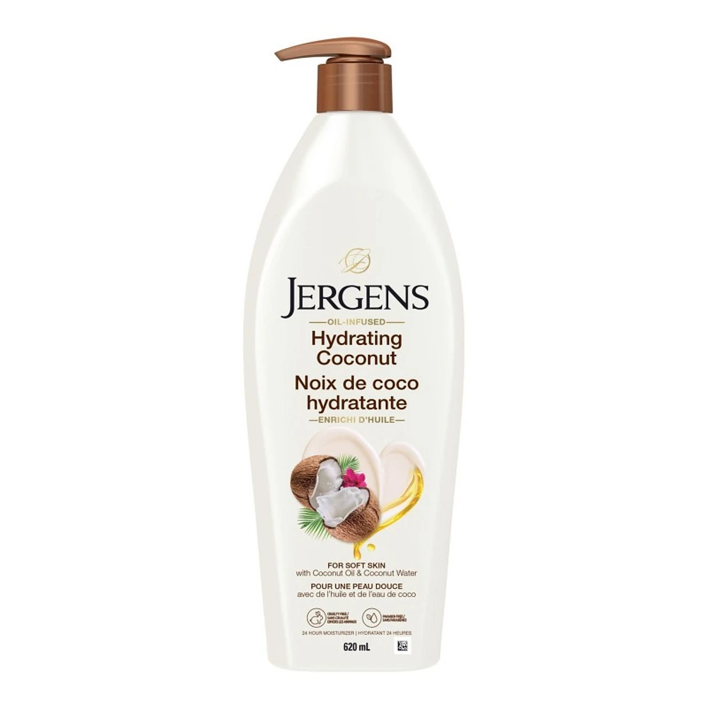 Jergens Oil Infused Hydrating Coconut Lotion - Coconut Oil & Coconut Water - 620ml