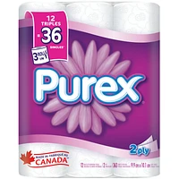 Purex Bathroom Tissue Triple Roll - 12s