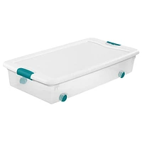 Sterilite Under the Bed Storage Box - White/Sea - 53L